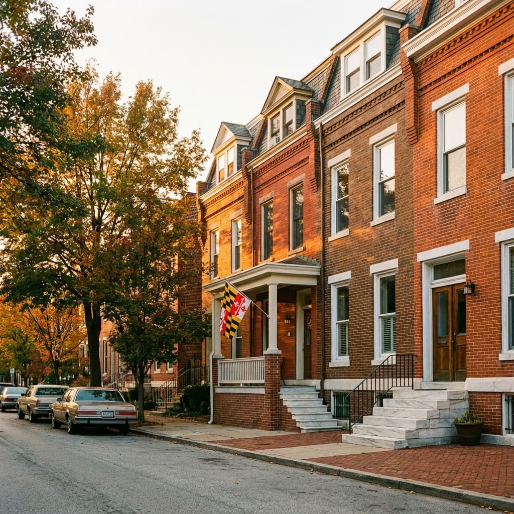 Aerial view of Baltimore property
