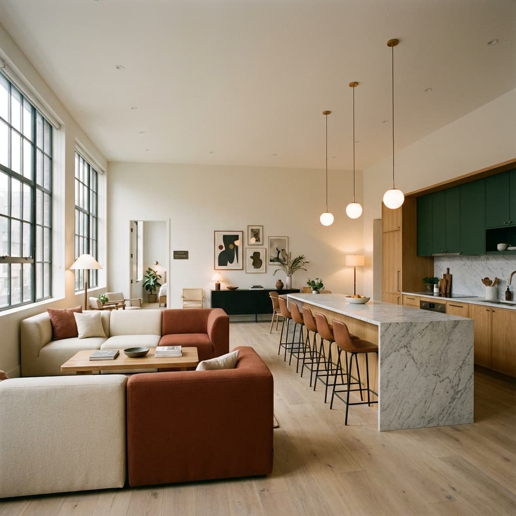 Modern co-living space